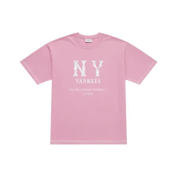 MLB New York Yankees Basic Collection SS25 T Shirt Unisex Pink