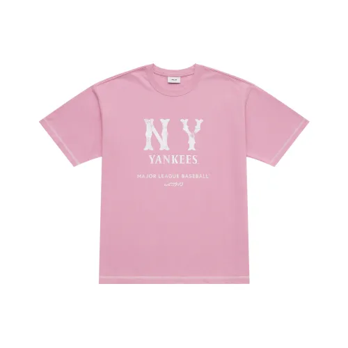 MLB New York Yankees Basic Collection SS25 T Shirt Unisex Pink