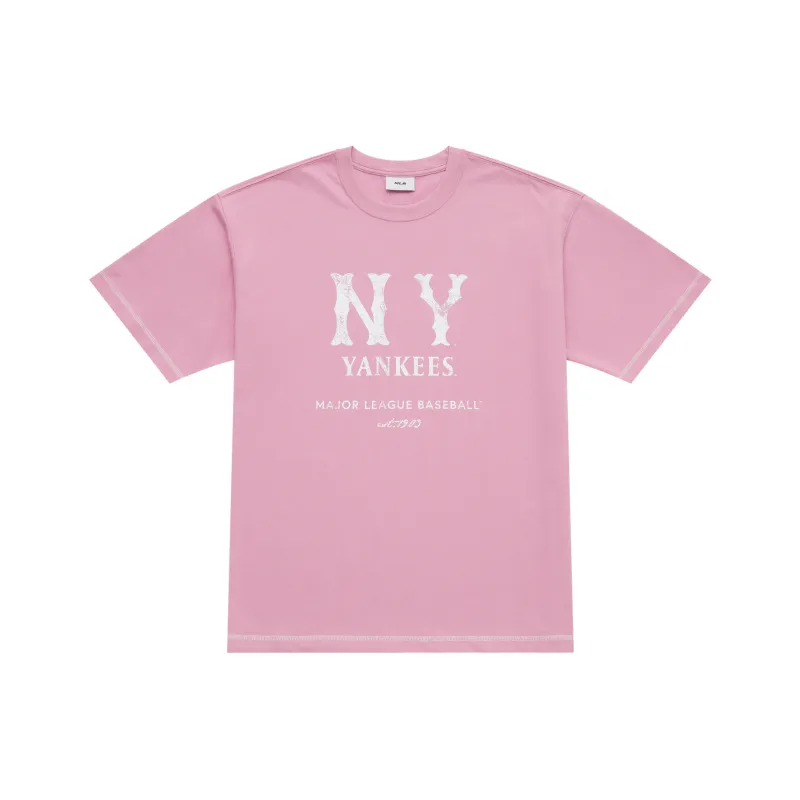MLB New York Yankees Basic Collection SS25 T Shirt Unisex Pink-0