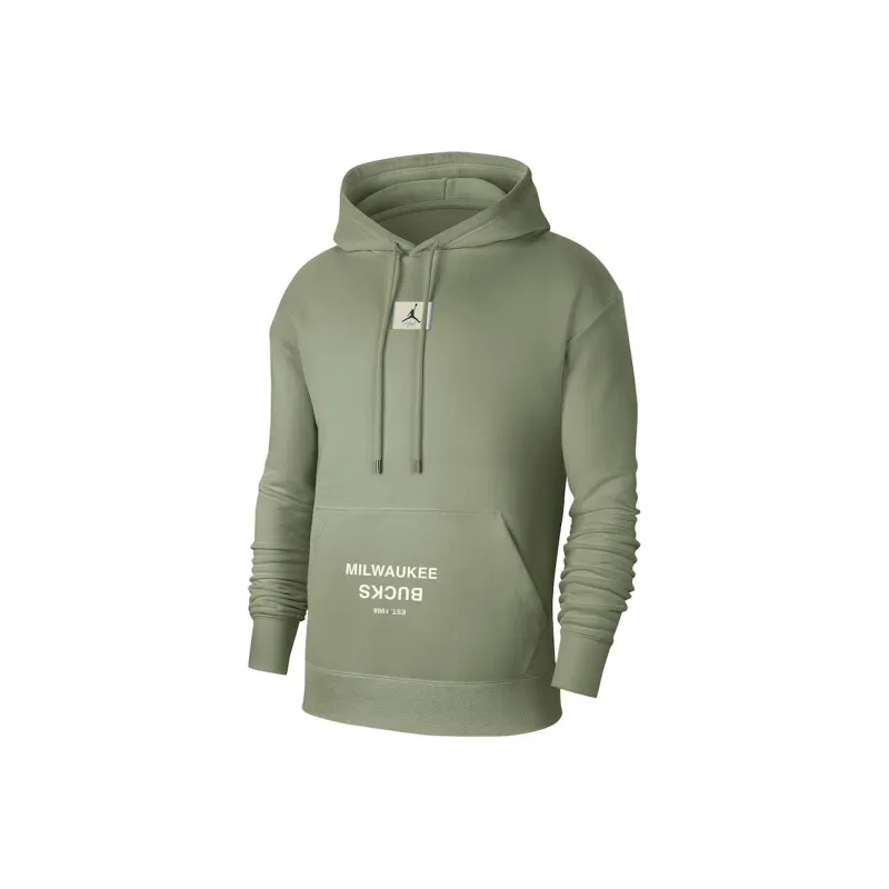 NBA Jordan Milwaukee Bucks Statement Sweatshirt Men's Green-0
