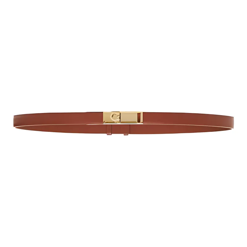 Ferragamo Rectangular Buckled Thin Belt-1