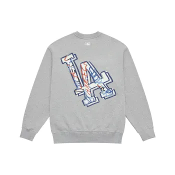 MLB Los Angeles Dodgers Basic Collection 24FW Crewneck Sweatshirt Unisex Heather Gray