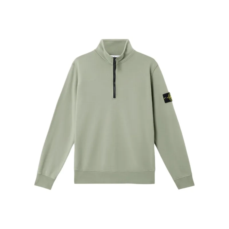 STONE ISLAND Logo Patch Half Zip Sweatshirt-0
