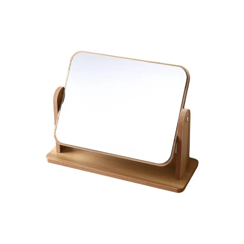 MITIANTU 605 Square Wooden Portable Make Up Mirrors Convenient-0