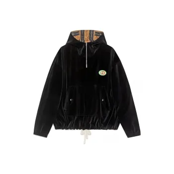 GUCCI Hooded Chenille Jacket With Patch