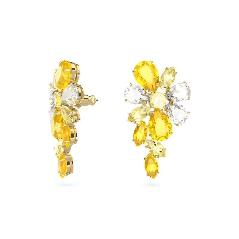 Swarovski Gema Earrings Women's Gold-1