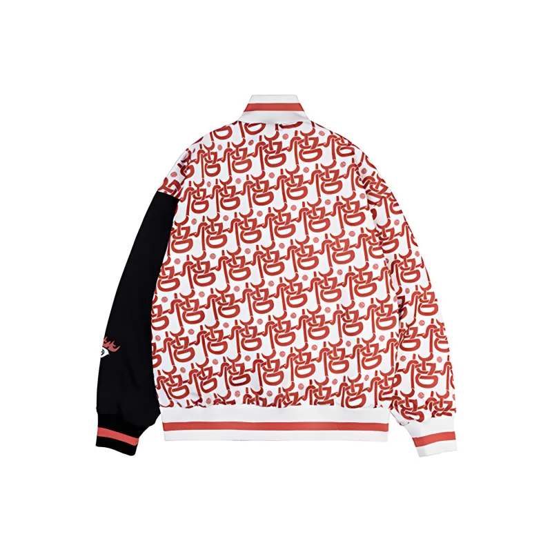 WOOKONG Loose Fit Baseball Jacket Men's Multicolor-1