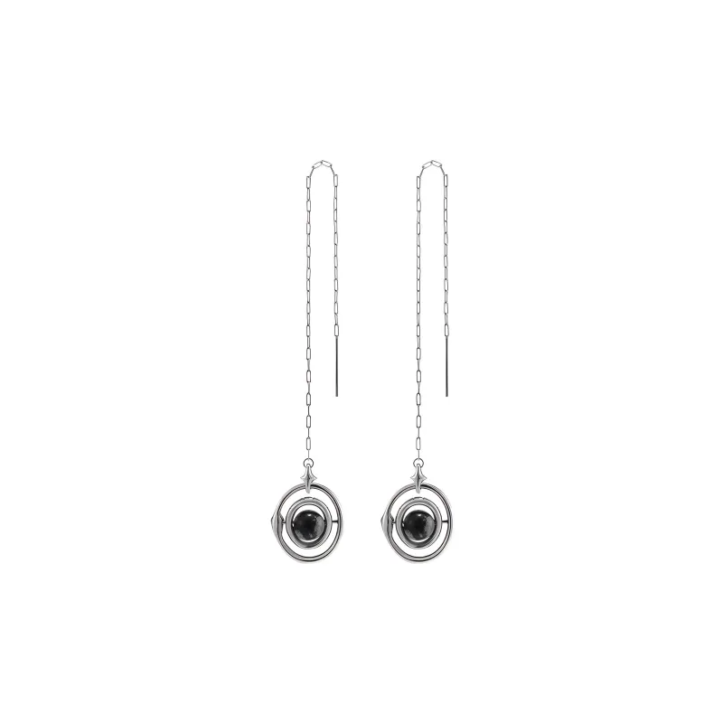 BLACKHEAD Steel Drop Earrings Unisex-0