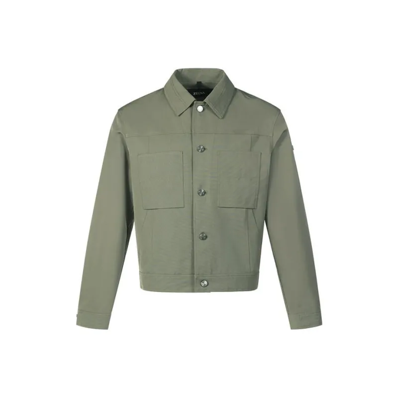 Zzegna Jackets Men Light Army Green-0