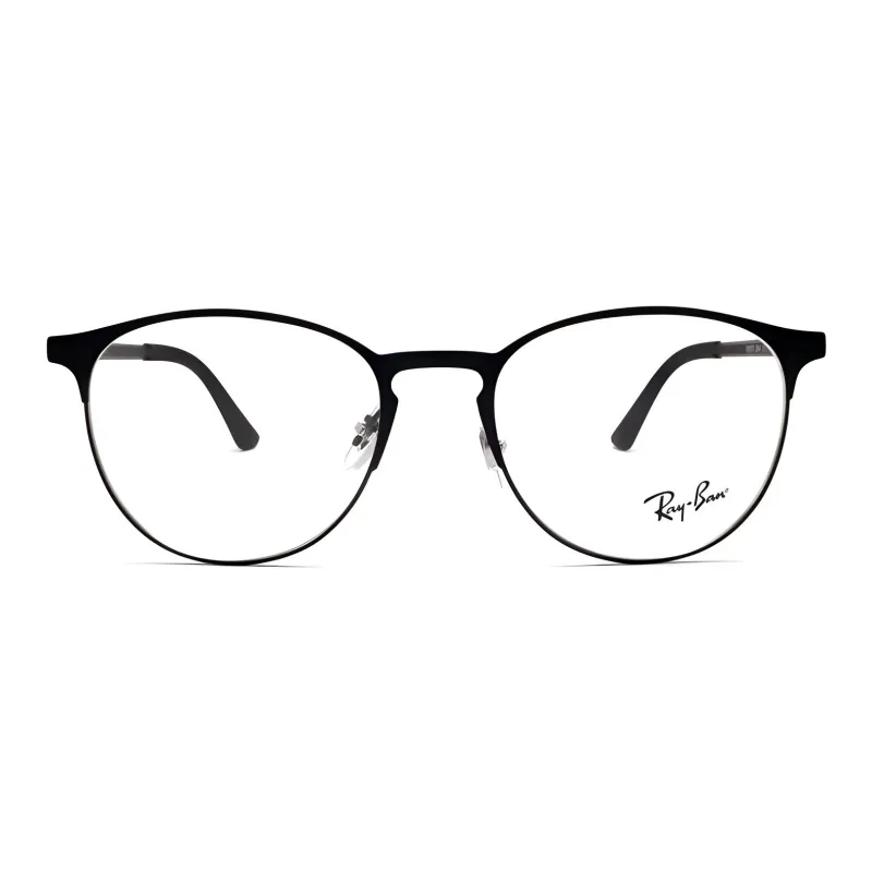 RayBan Metal Oval Eyeglass Frames Men's Black-1