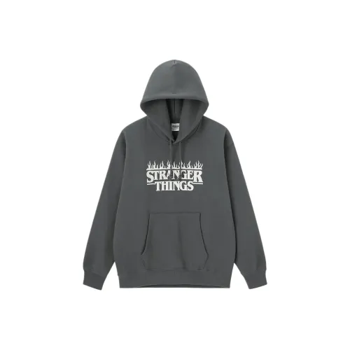 GU Stranger Things Collaboration Sweatshirts Men Gray