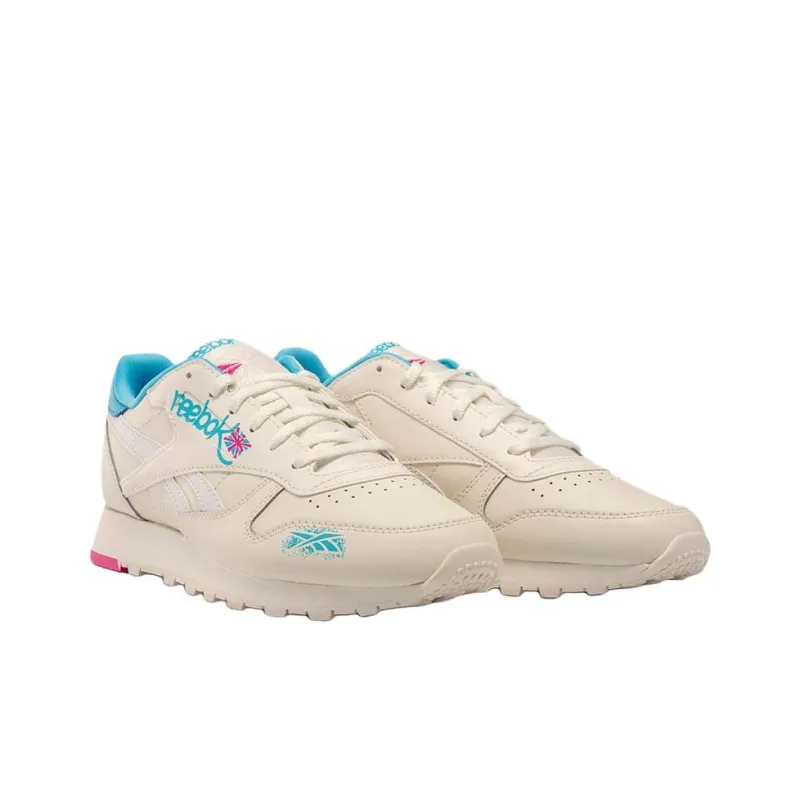 Reebok Classic Leather Anti Slip Wear Resistant Low Top Tennis Shoes Women's White-2