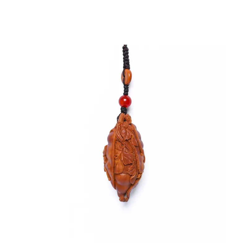 ZHOUPAI Olive Pit Nucleus Carved Pendant Unisex-0