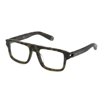 PHILIPP PLEIN   Square Eyeglass Frames Men's Green