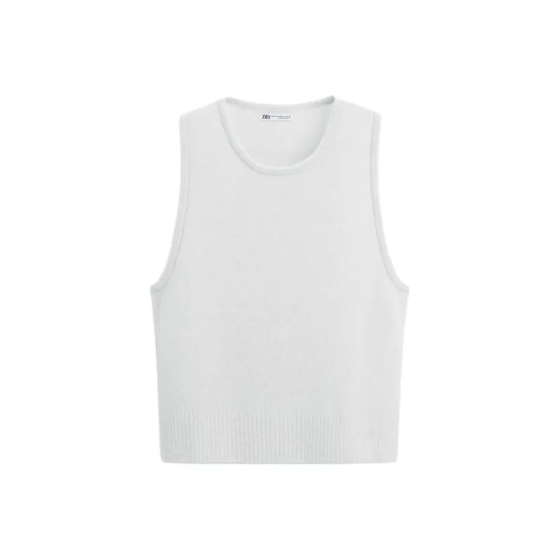 ZARA Tank Tops Men's Light Blue-0