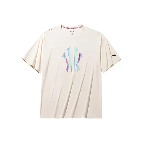 ANTA T-Shirts Unisex Moon White