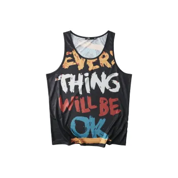 Pin Li Tank Tops Men Black