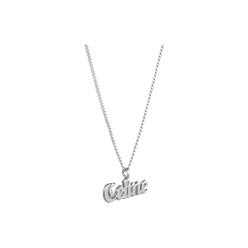 CELINE 925 Sterling Silver Necklaces Women's-2