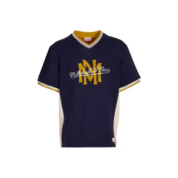 Mitchell & Ness T Shirt Unisex Navy Blue