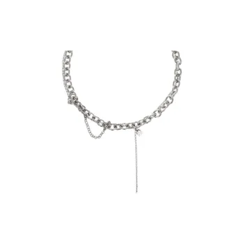 JUSTINE CLENQUET Brass Necklaces Unisex Silver