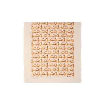 Burberry B Printed Frayed Edge Scarf