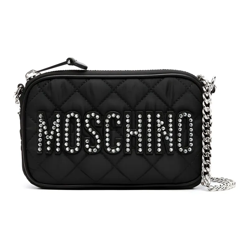 MOSCHINO Nylon Shoulder Bag Crossbody Bag Women's Black-0