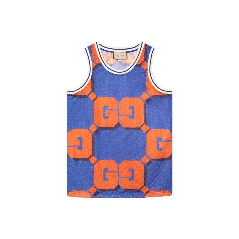 GUCCI Tank Tops Men Blue-0