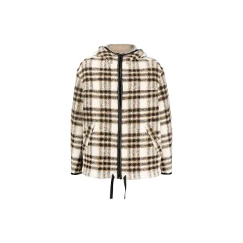 MARANT Checked Leather-trim Hooded Jacket