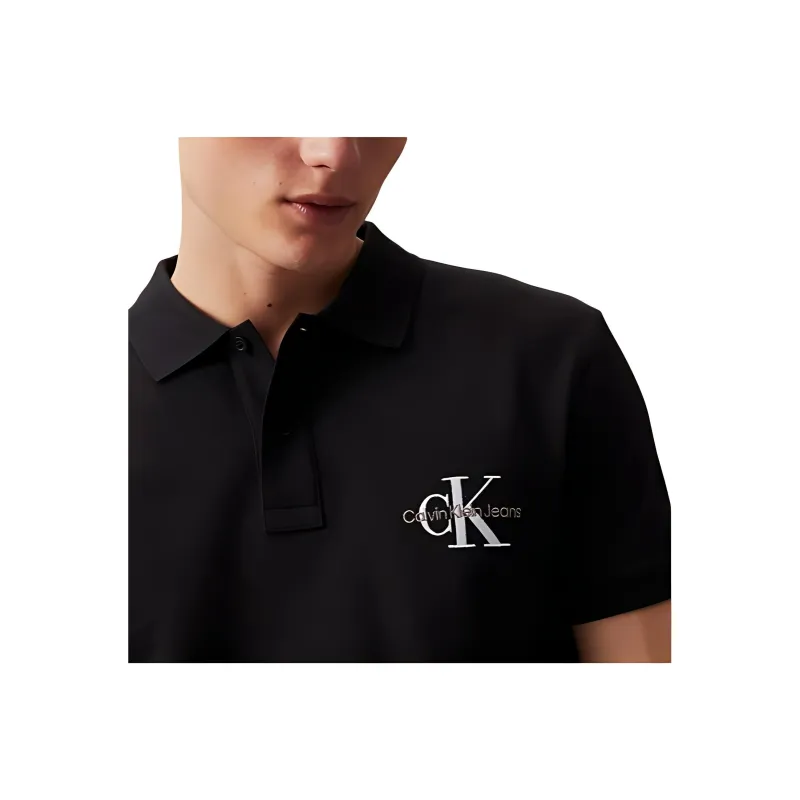 CALVIN KLEIN Polo Shirt Europe Version Men's Black-3