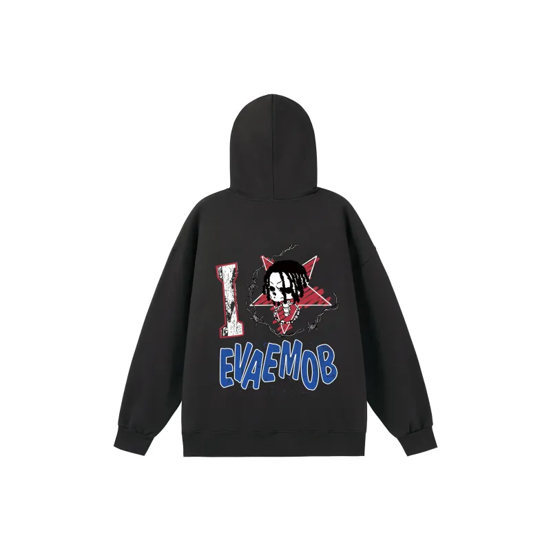 *EVAE+MOB Dreadlocks Model Skull Collection Sweatshirt Unisex-12