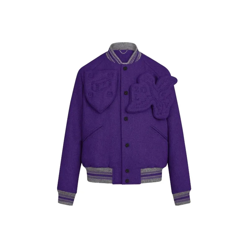 LOUIS VUITTON Baseball Jacket Jackets & Coats Men's Purple-0