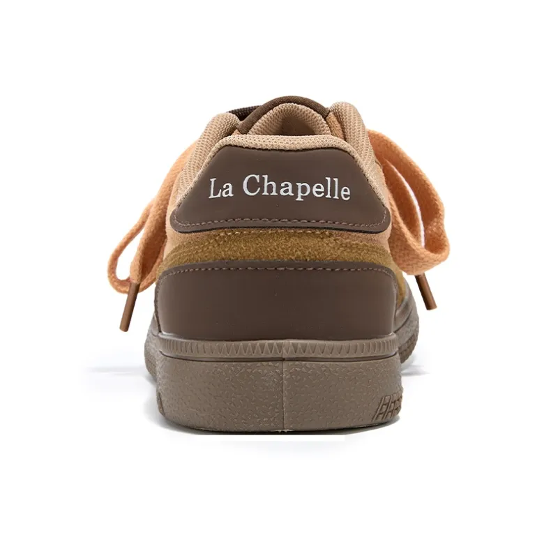 La Chapelle Trendy White Sneakers Slip Resistant Cushioning Abrasion Resistant Low Top Skateboard Shoes Women's-11
