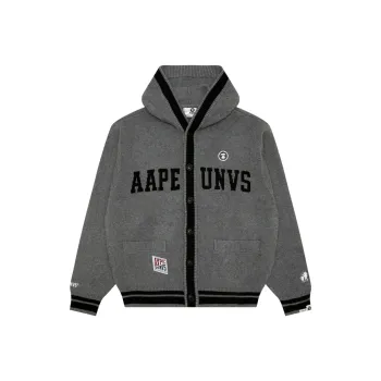 Aape Intarsia knit Logo Cardigan