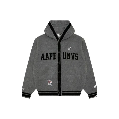 Aape Intarsia knit Logo Cardigan