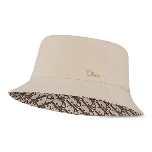 DIOR Cotton Bucket Hats Men's Khaki/Brown