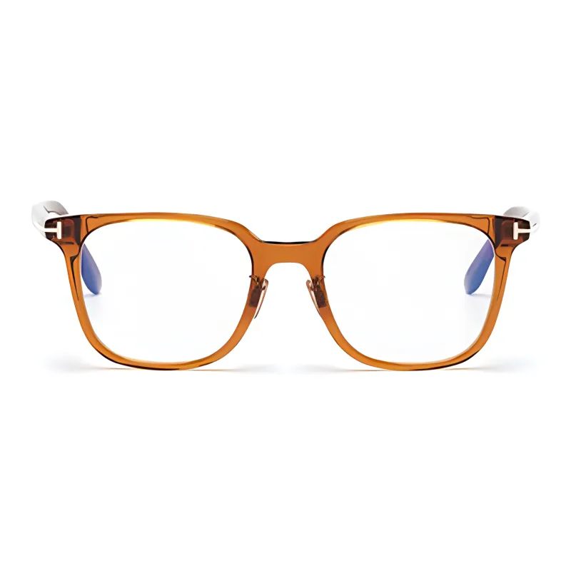 TOM FORD Acetate Square Eyeglass Frames Unisex Yellow-1