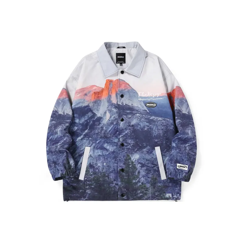 XXGOGO Loose Fit Jacket Unisex Gray Blue-0