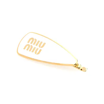 MIU MIU Engraved logo Enamel Hair Clip