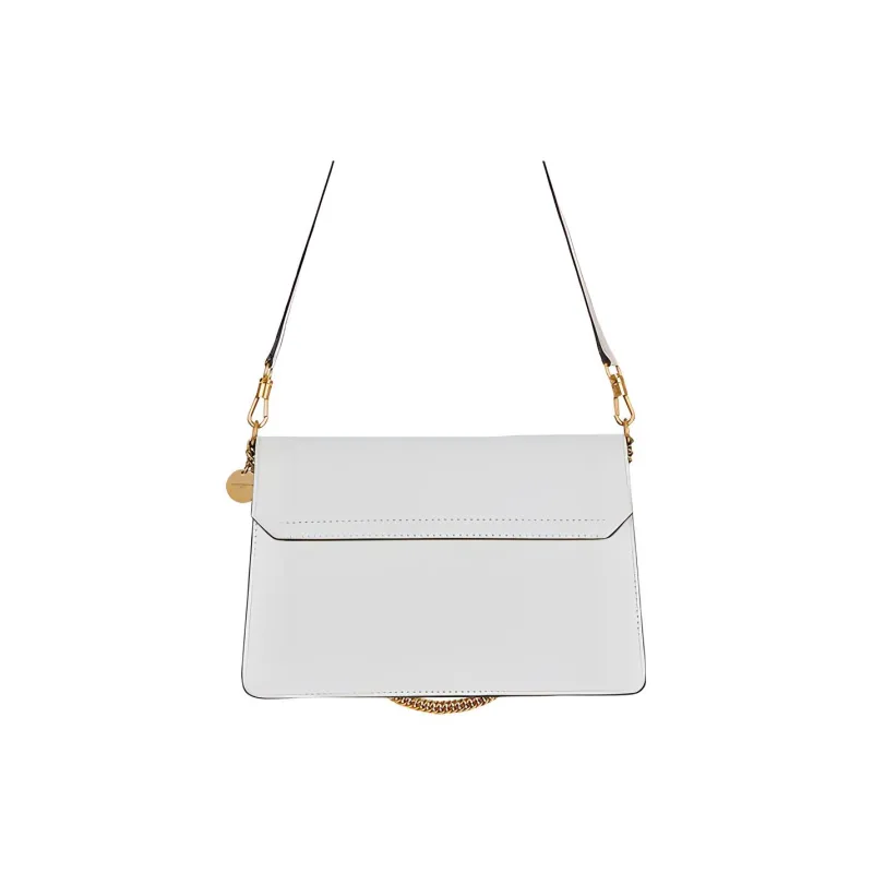 GIVENCHY GV3 Series Cow Leather Shoulder Bag, Crossbody Bag Medium Size Women's White & Camel-5