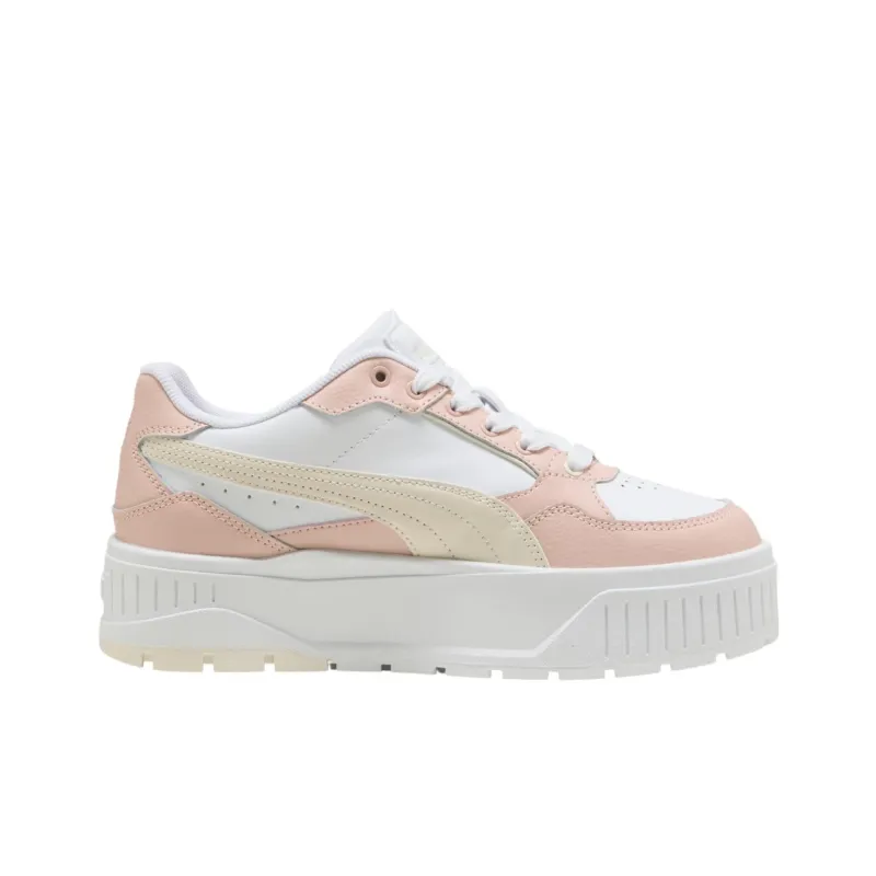 PUMA Karmen II Anti Slip Wear Resistant Low Top Skateboard Shoes Women's White Pink-1