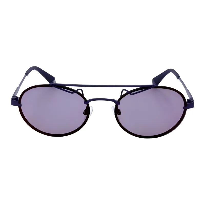 Polaroid Metal Oval Sunglasses Unisex Black-1
