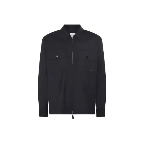 Burberry Shirts Men Navy Blue