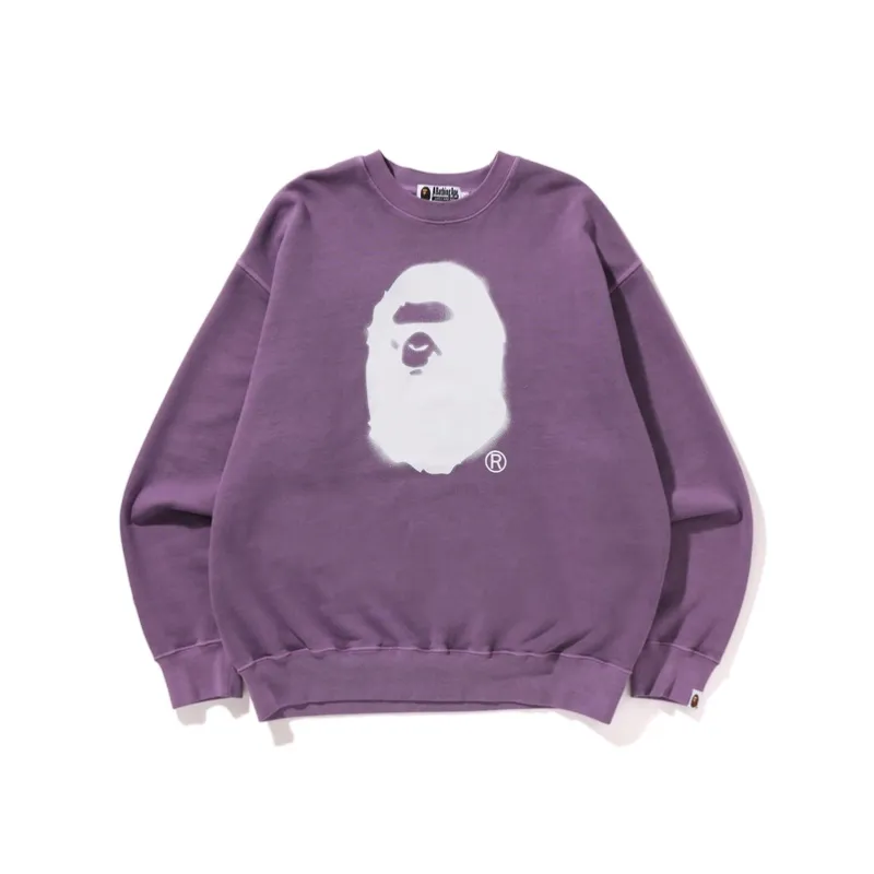 Bape Spray Ape Head Garment Dyed Crewneck-2