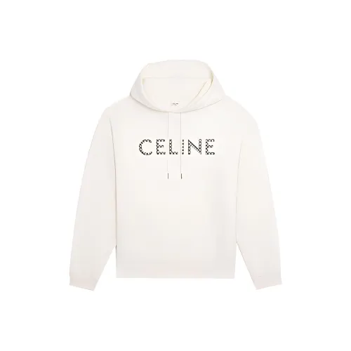 CELINE Loose Sweatshirt In Cotton Fleece With Studs