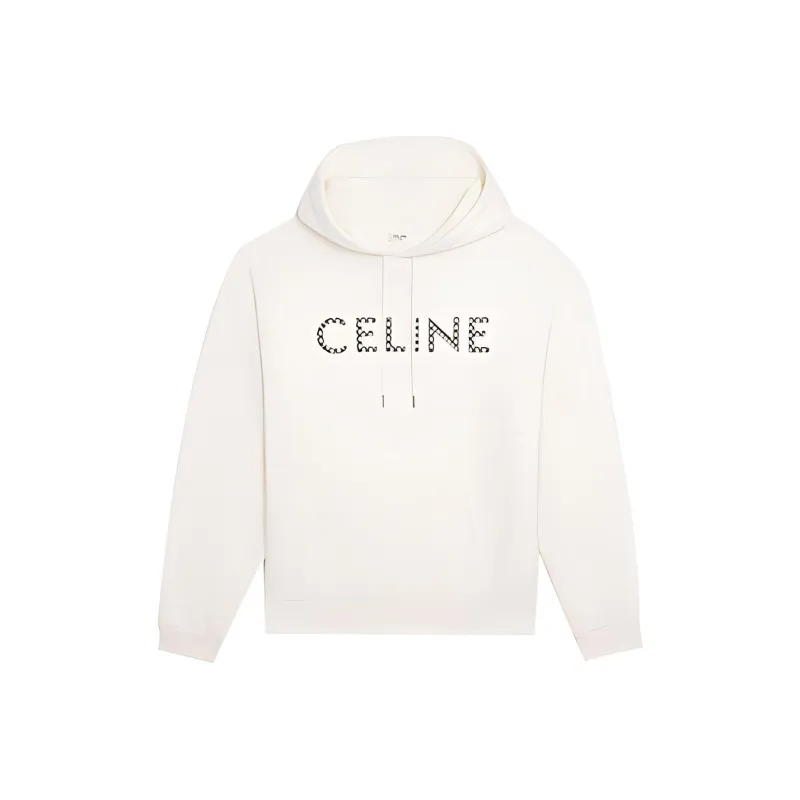 CELINE Loose Sweatshirt In Cotton Fleece With Studs-0