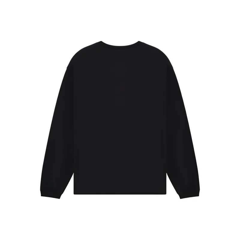 WE11DONE Rhinestone Logo Long Sleeved T shirt-1