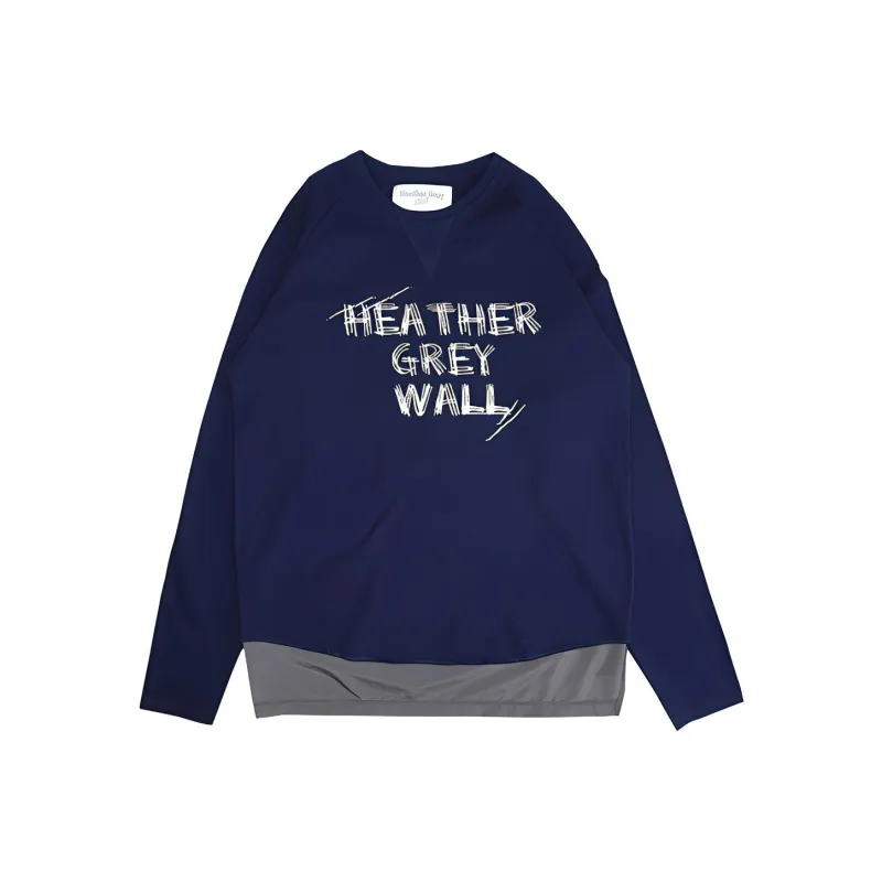Heather Grey Wall Straight Long-Sleeved T-Shirt Unisex-4