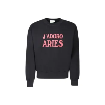 Aries Logo Printed Crewneck Sweatshirt