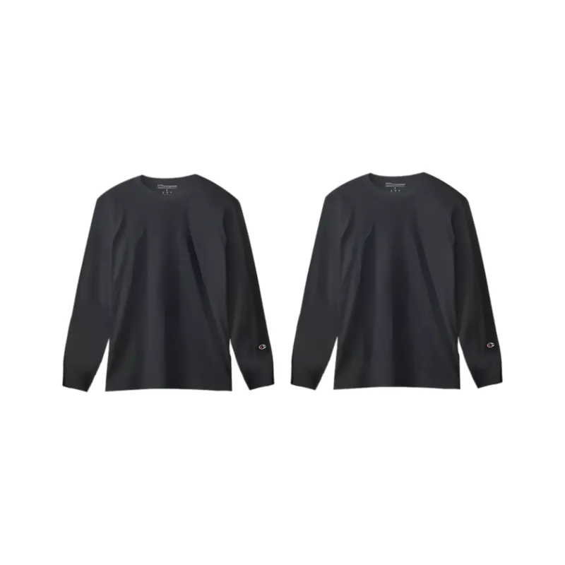 Champion T Shirt Men's Black, 2 Pack-0
