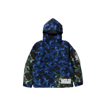 A BATHING APE X UNDEFEATED Color Camo Snowboard Down Jacket